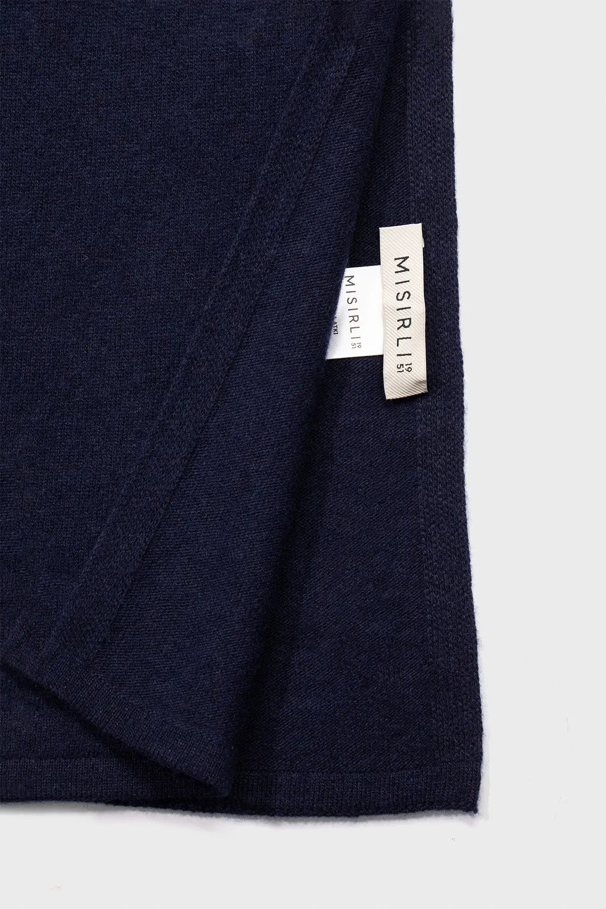 Lacivert Kaşmir ve Yün Karışımlı Atkı  Mısırlı 1951