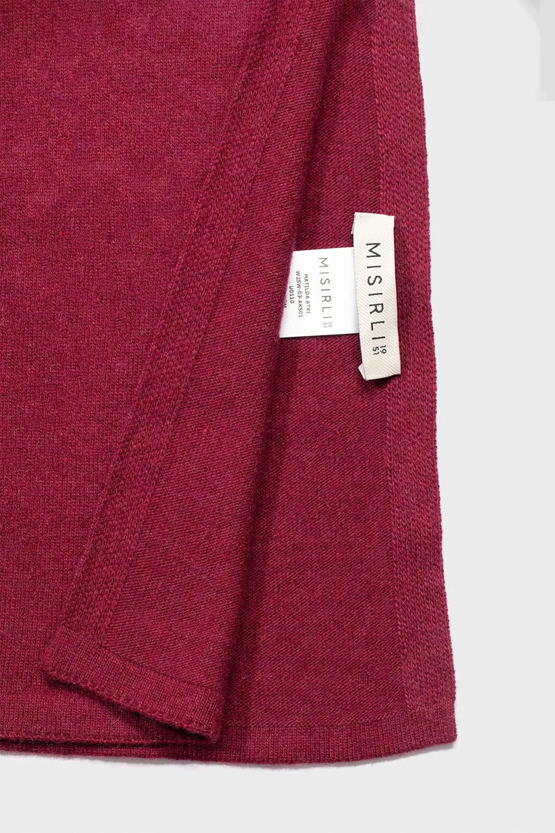 Mürdüm Kaşmir ve Yün Karışımlı Atkı  Mısırlı 1951