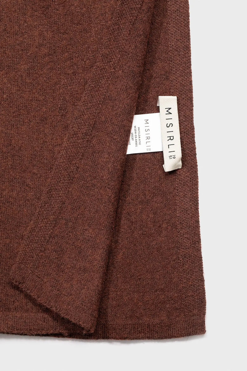 Kahverengi Kaşmir ve Yün Karışımlı Atkı  Mısırlı 1951