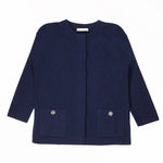 Lacivert Cepleri Düğmeli Kadın Ceket  Mısırlı 1951