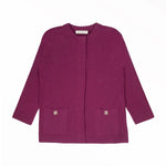 Mürdüm Cepleri Düğmeli Kadın Ceket  Mısırlı 1951