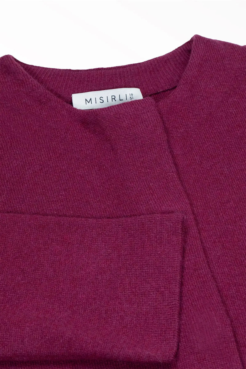 Mürdüm Cepleri Düğmeli Kadın Ceket  Mısırlı 1951