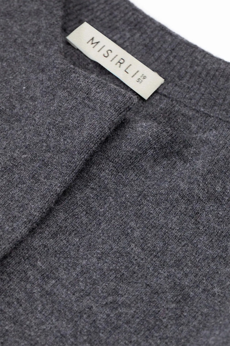 Koyu Gri Cepleri Düğmeli Kadın Ceket  Mısırlı 1951