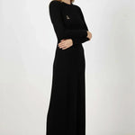 Siyah Selanik Örgü Uzun Elbise  Mısırlı 1951