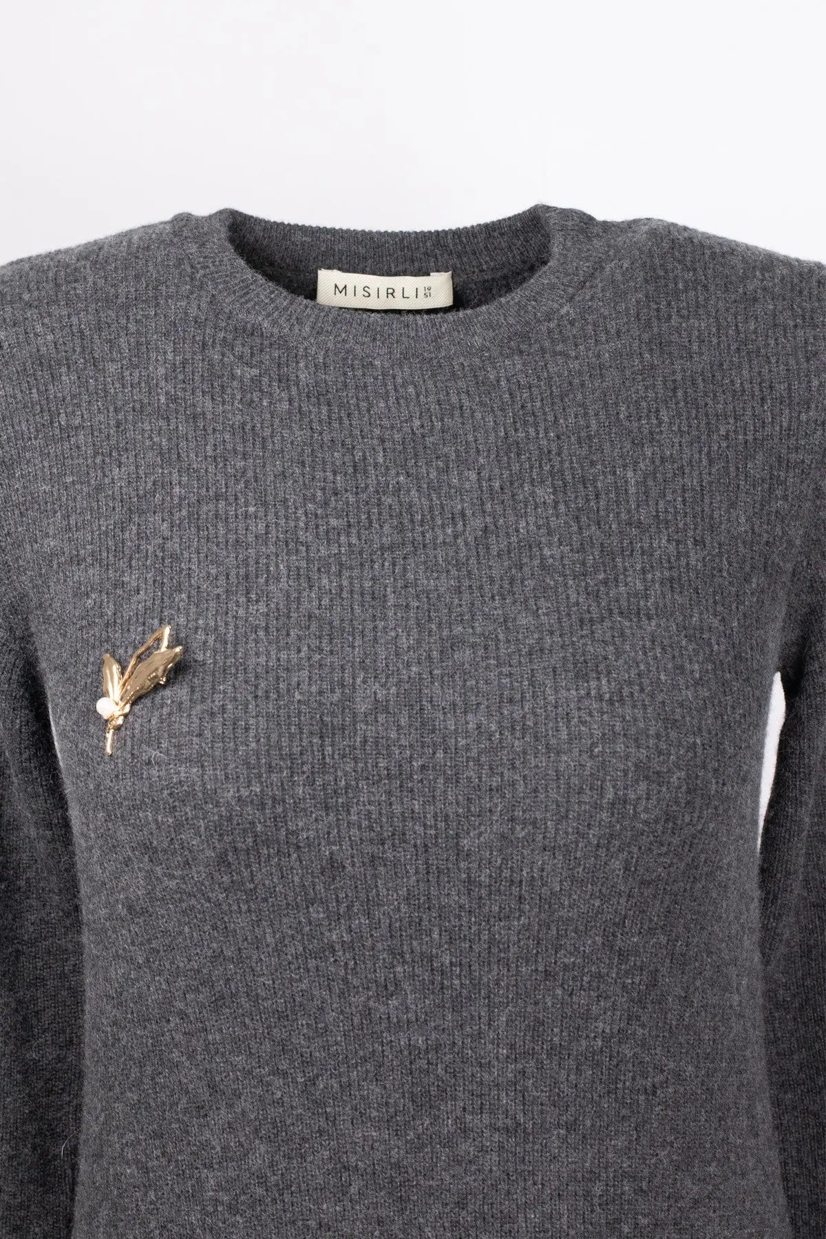 Koyu Gri Selanik Örgü Uzun Elbise - Mısırlı 1951