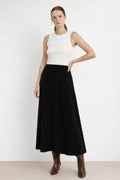 Siyah A Kesim Triko Uzun Etek