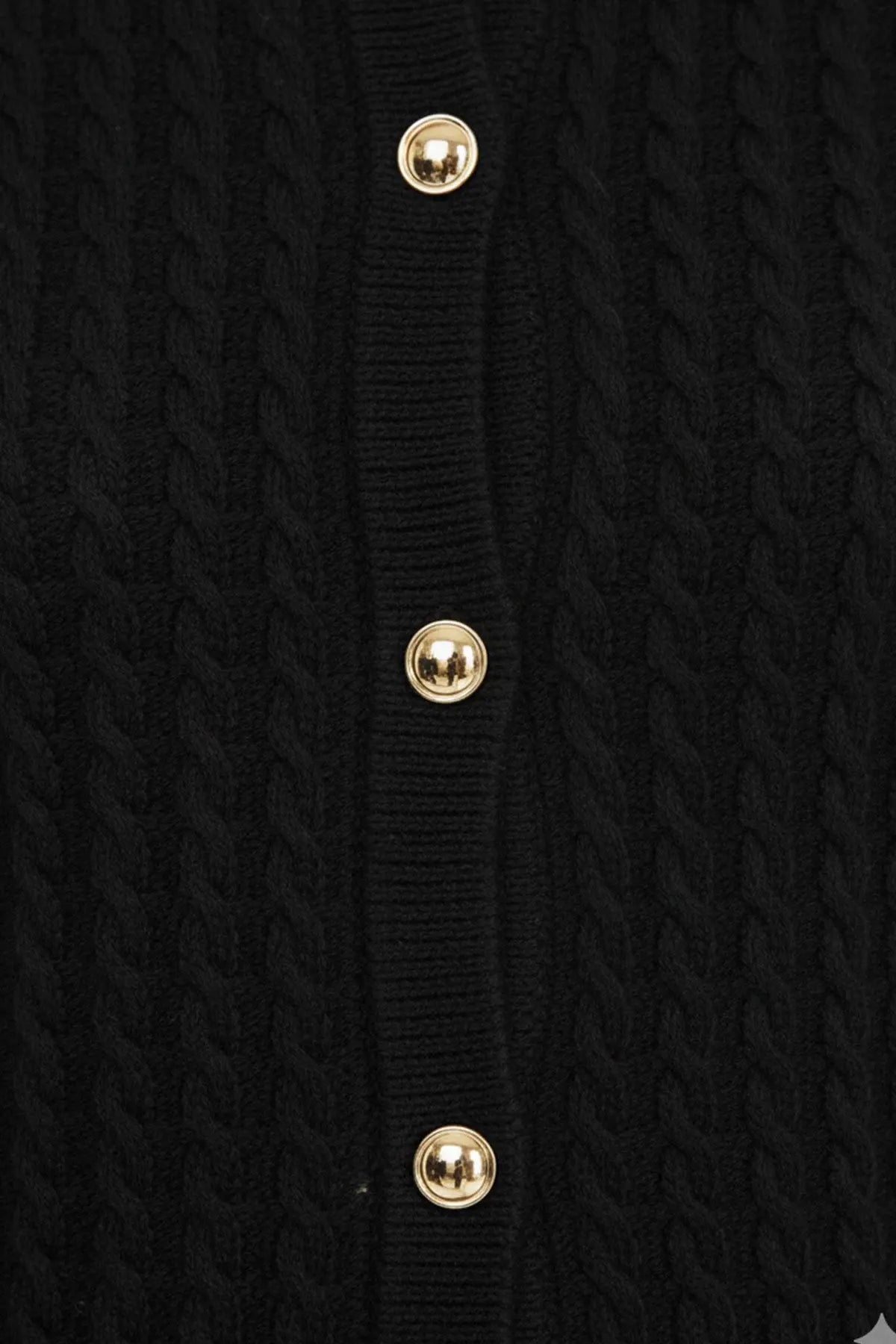 Siyah Örgü Desenli Kadın Hırka - Mısırlı 1951