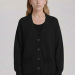 Siyah Düğmeli Midi Kadın Hırka - Mısırlı 1951