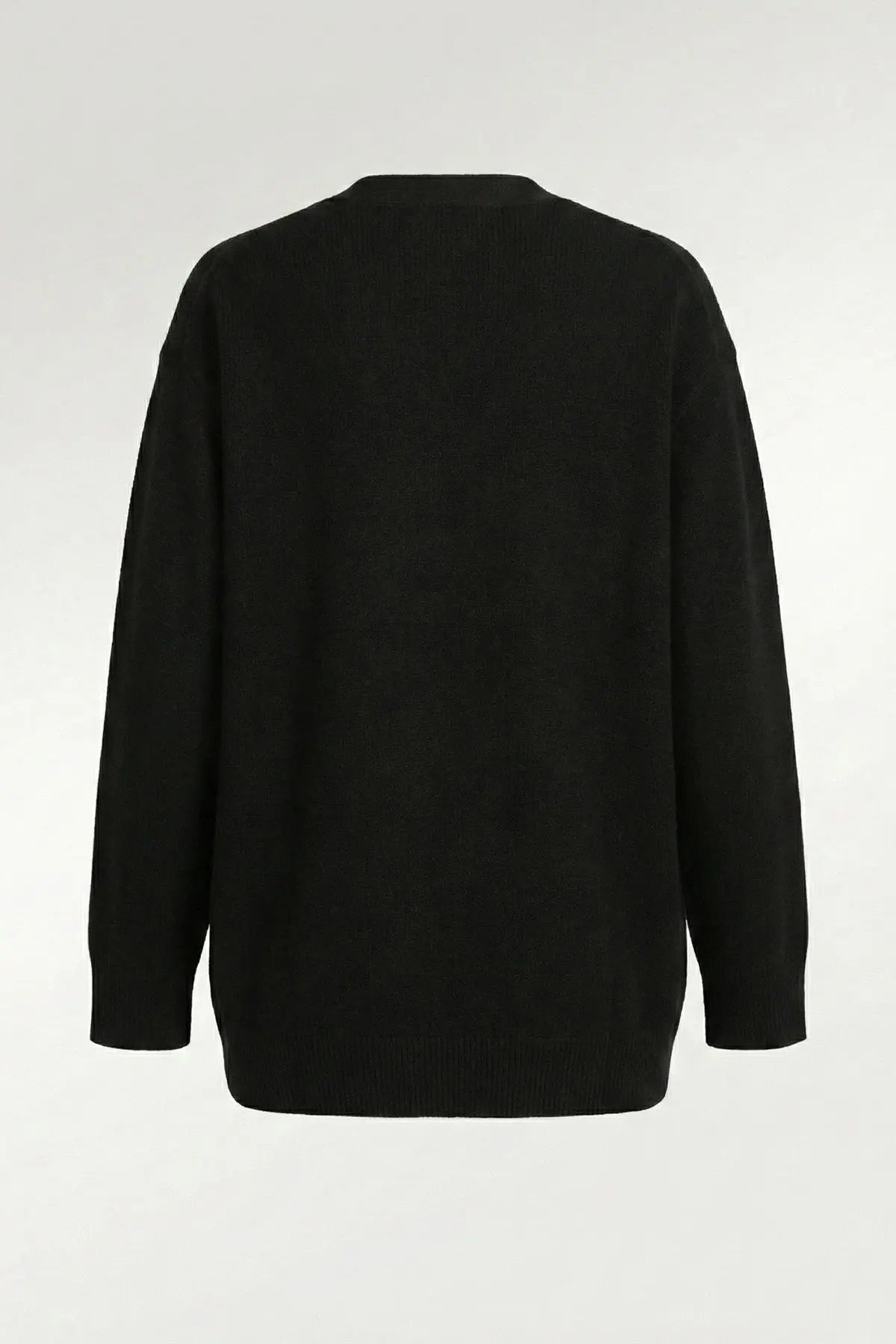 Siyah Düğmeli Midi Kadın Hırka - Mısırlı 1951