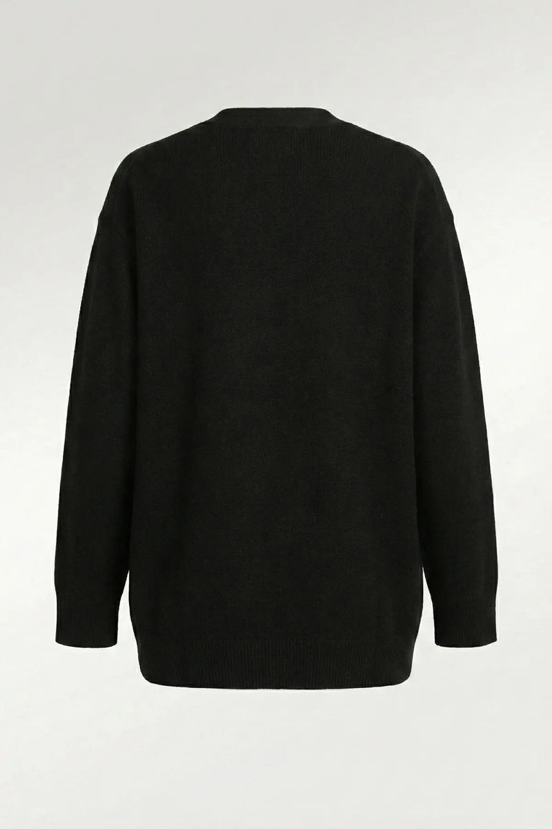 Siyah Düğmeli Midi Kadın Hırka - Mısırlı 1951