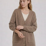 Camel Düğmeli Midi Kadın Hırka - Mısırlı 1951