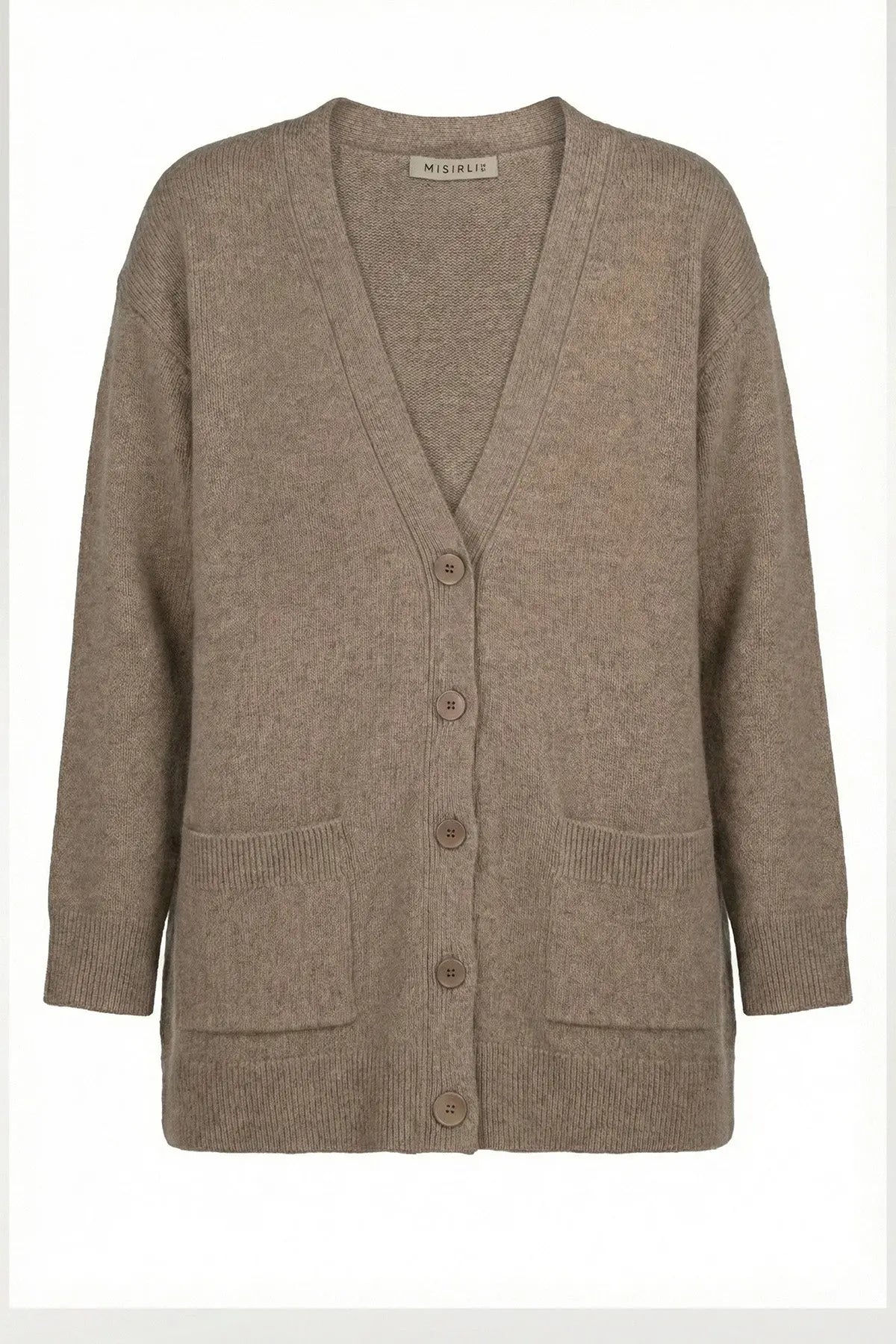 Camel Düğmeli Midi Kadın Hırka - Mısırlı 1951