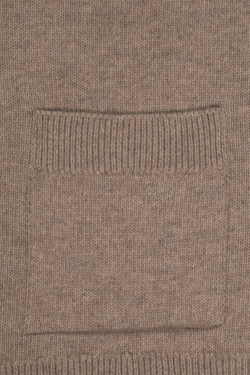 Camel Düğmeli Midi Kadın Hırka