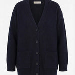 Lacivert Düğmeli Midi Kadın Hırka  Mısırlı 1951