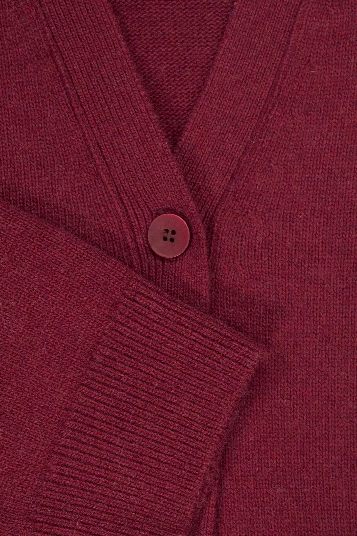 Mürdüm Düğmeli Midi Kadın Hırka  Mısırlı 1951