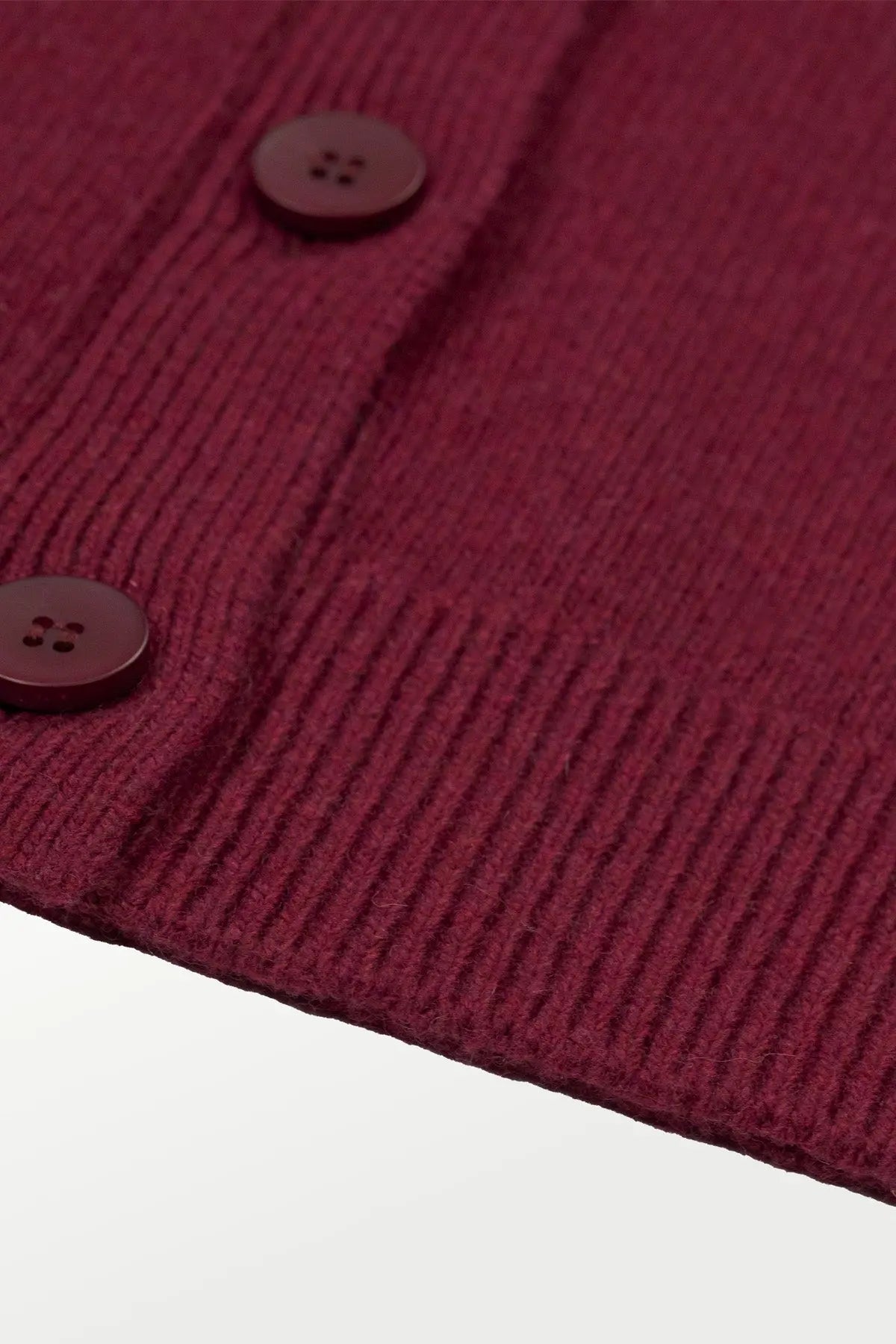 Mürdüm Düğmeli Midi Kadın Hırka  Mısırlı 1951