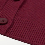 Mürdüm Düğmeli Midi Kadın Hırka  Mısırlı 1951