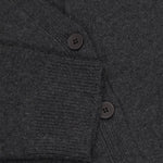 Koyu Gri Düğmeli Midi Kadın Hırka  Mısırlı 1951