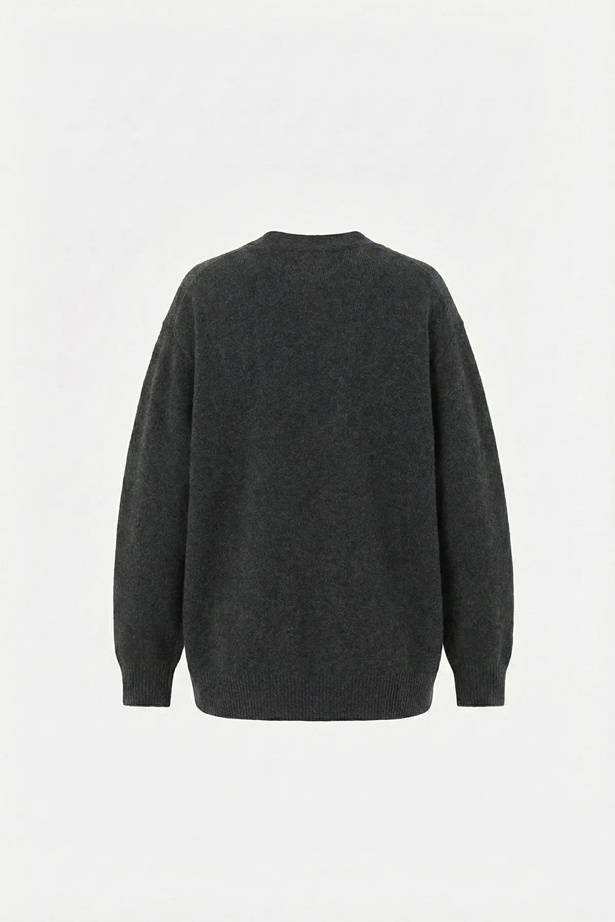 Koyu Gri Düğmeli Midi Kadın Hırka  Mısırlı 1951