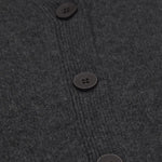 Koyu Gri Düğmeli Midi Kadın Hırka  Mısırlı 1951