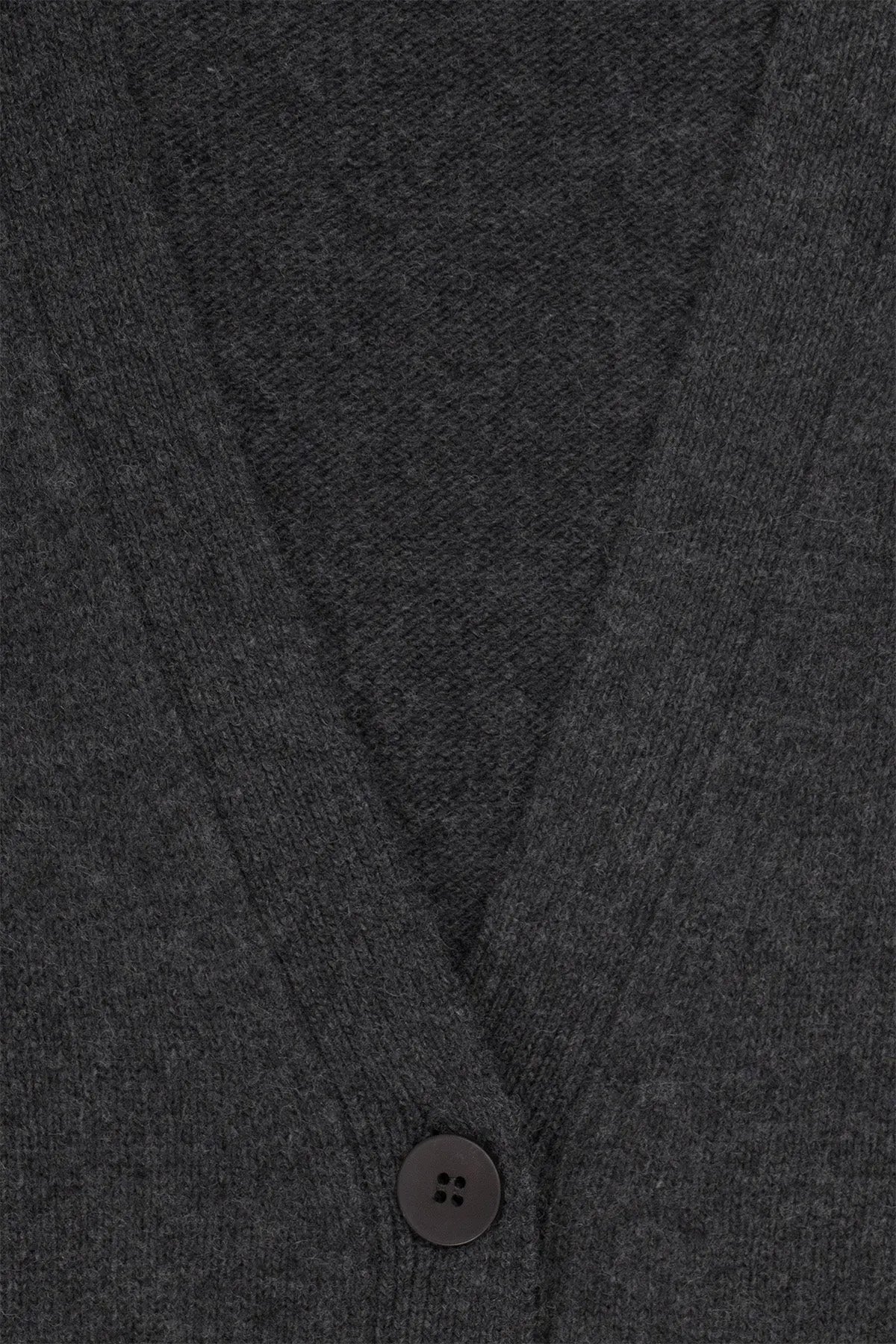 Koyu Gri Düğmeli Midi Kadın Hırka  Mısırlı 1951