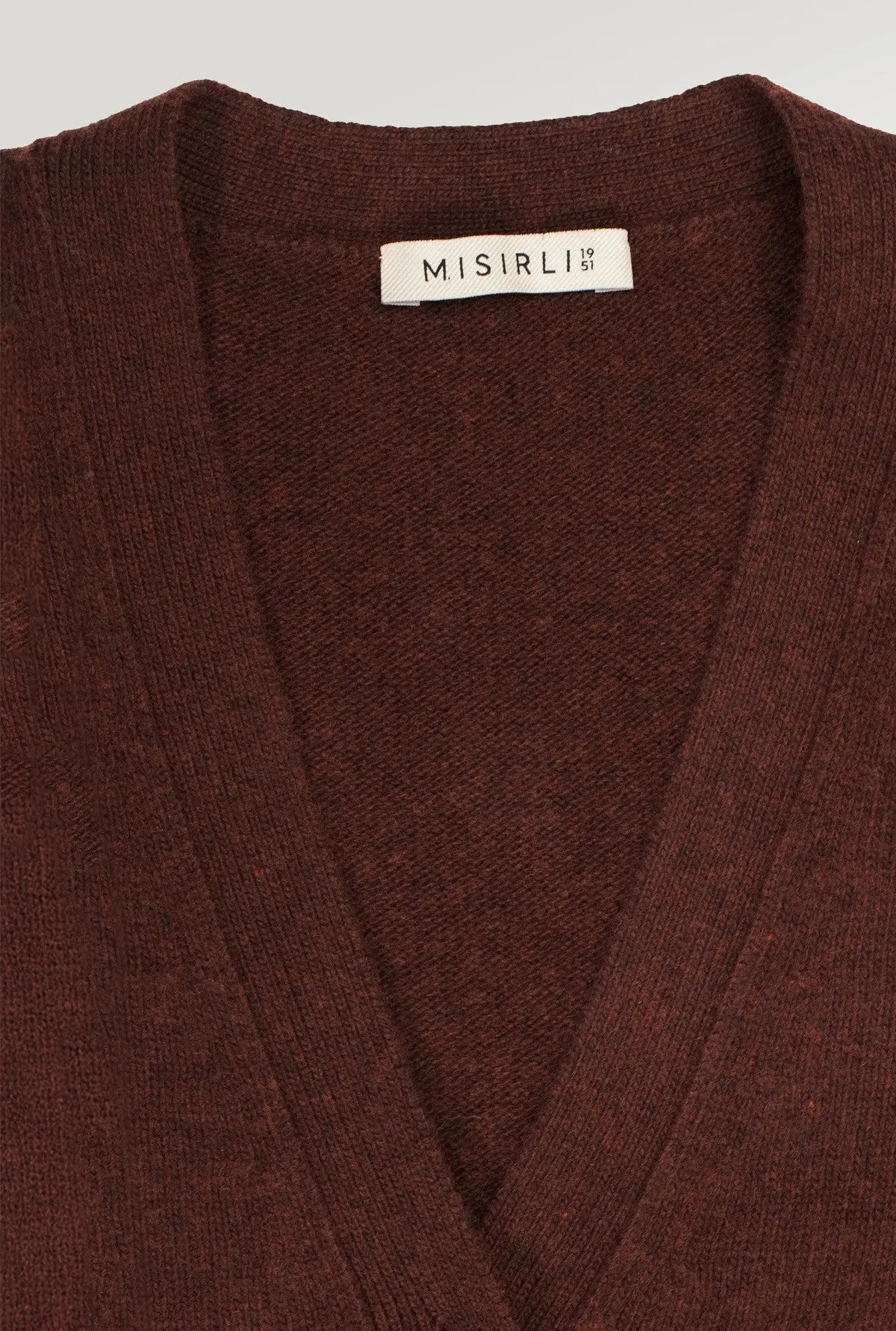 Kahverengi Düğmeli Midi Kadın Hırka  Mısırlı 1951