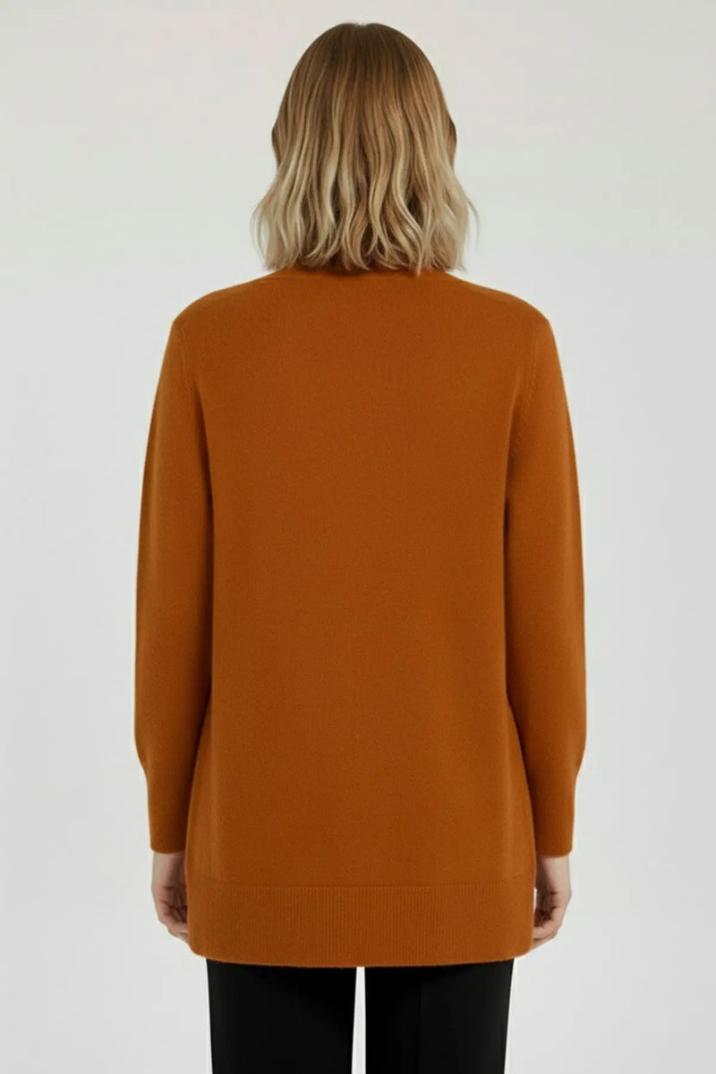 Kiremit Zincir Aksesuarlı Kadın Hırka  Mısırlı 1951