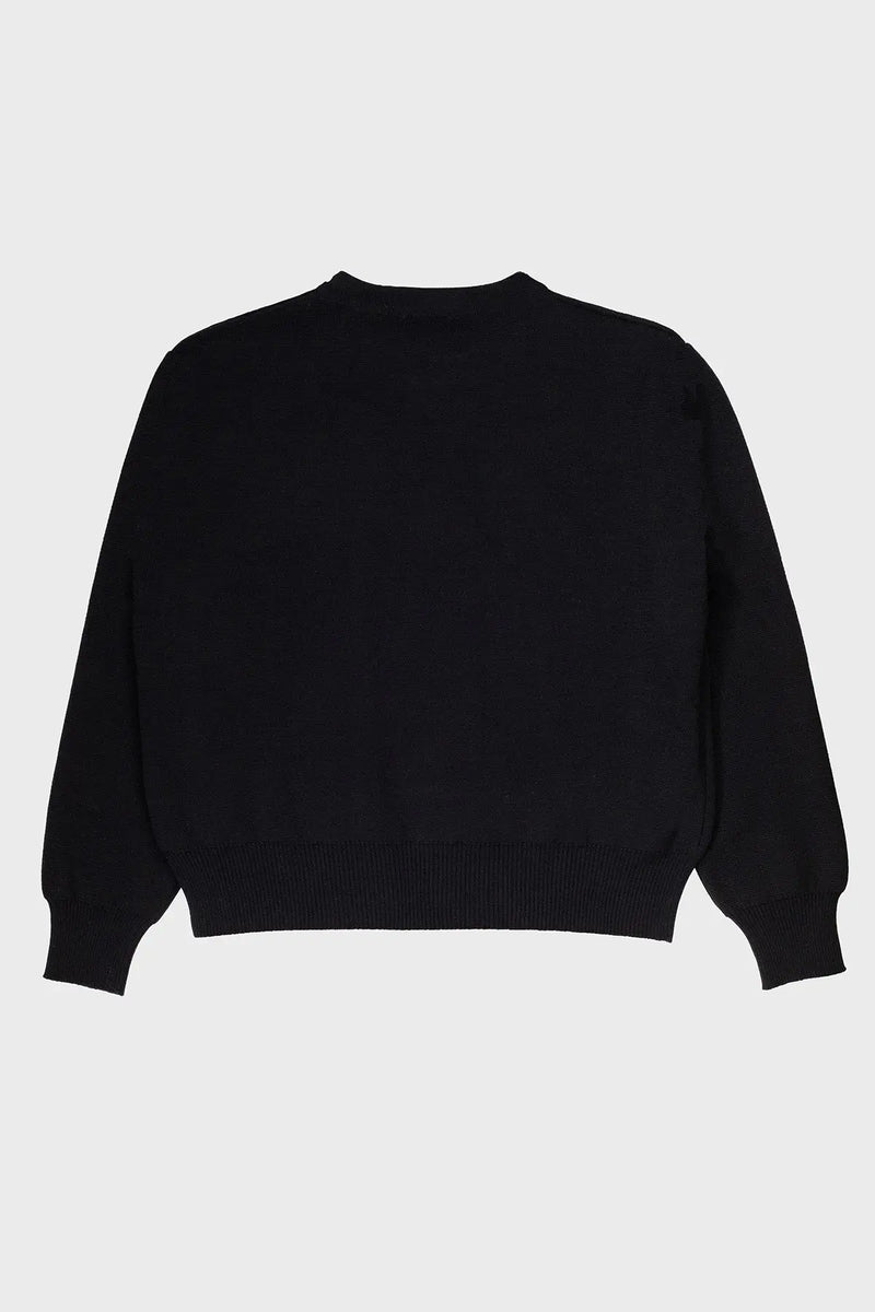 Siyah Yakası Taş İşlemeli Kadın Hırka