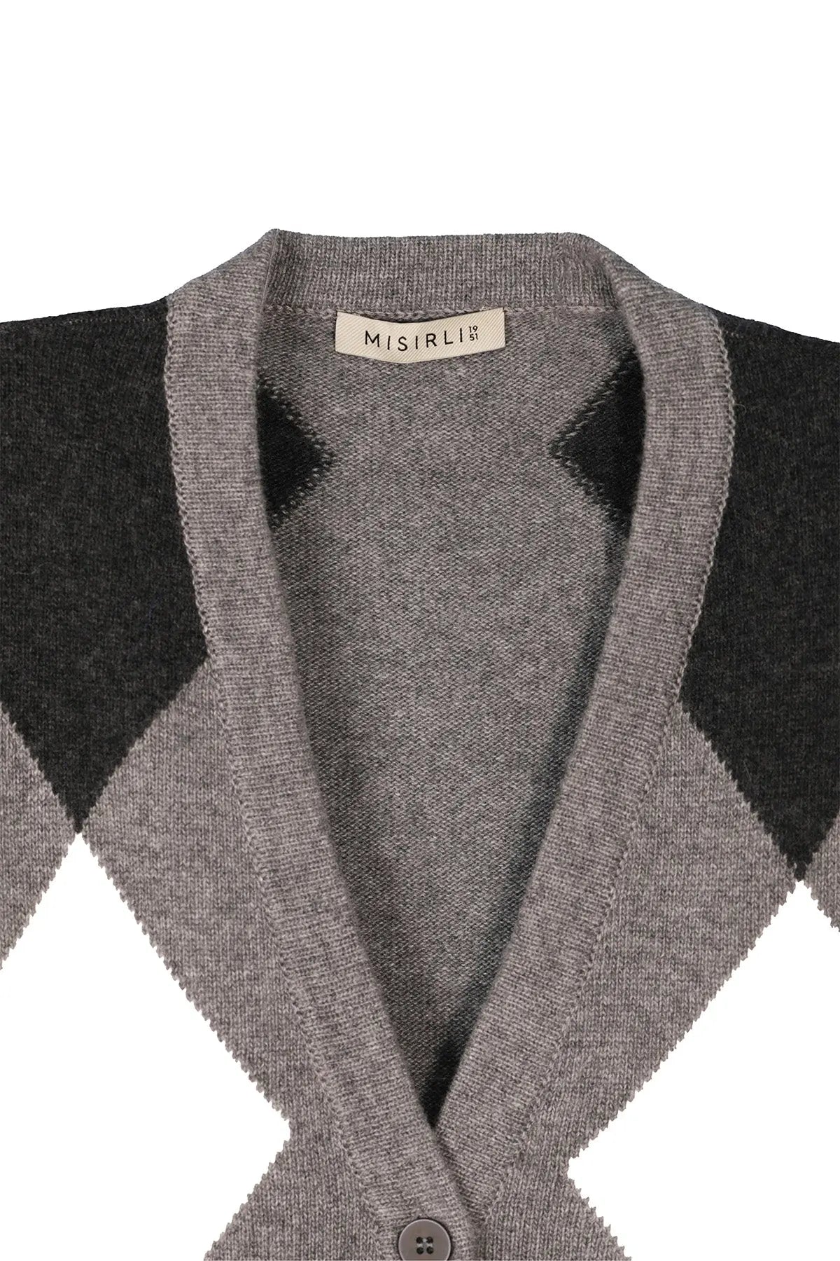 Multicolor Baklava Desenli Kadın Süveter  Mısırlı 1951