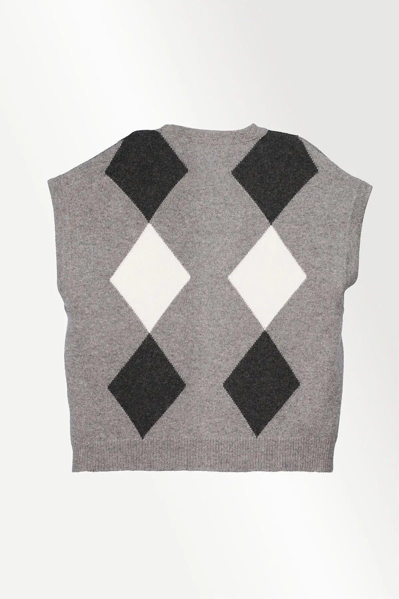 Multicolor Baklava Desenli Kadın Süveter