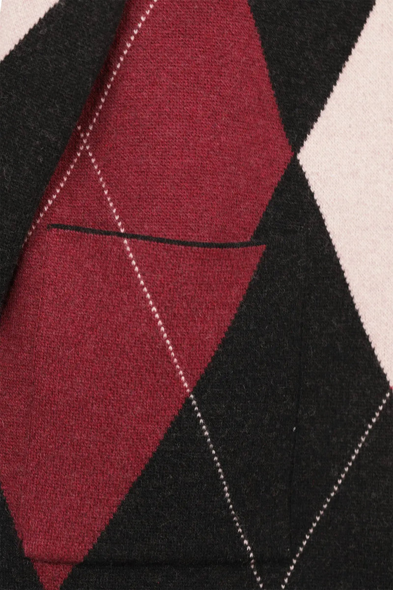 Multicolor Baklava Desenli Kadın Hırka