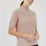 Camel Yarım Boğazlı Kısa Kollu Kadın Kazak - Mısırlı 1951