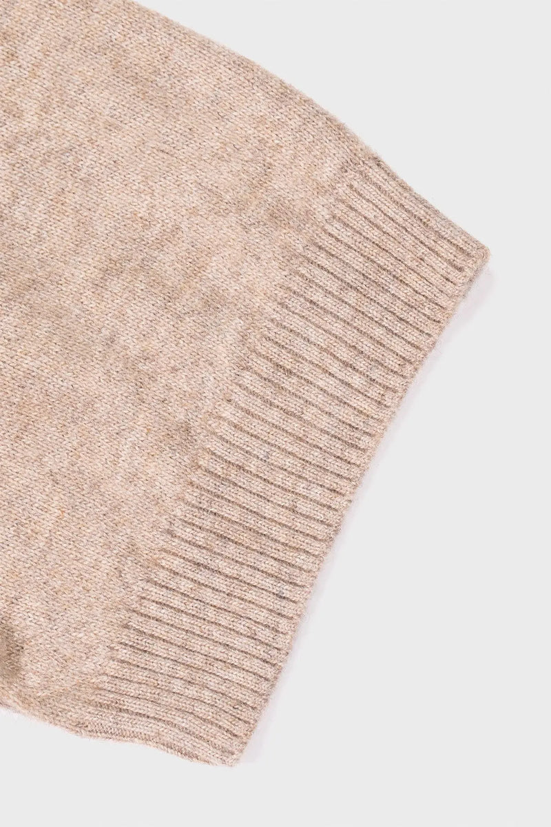 Camel Yarım Boğazlı Kısa Kollu Kadın Kazak - Mısırlı 1951