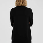 Siyah Dik Yaka Basic Kadın Kazak  Mısırlı 1951