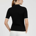 Siyah Ekru Dokusu Desenli Kadın Kazak  Mısırlı 1951