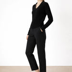 Siyah Yakası İnci Detaylı Kadın Kazak  Mısırlı 1951