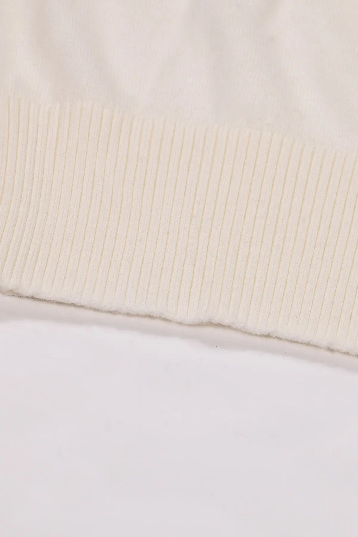 Ekru Yakası İnci Detaylı Kadın Kazak  Mısırlı 1951