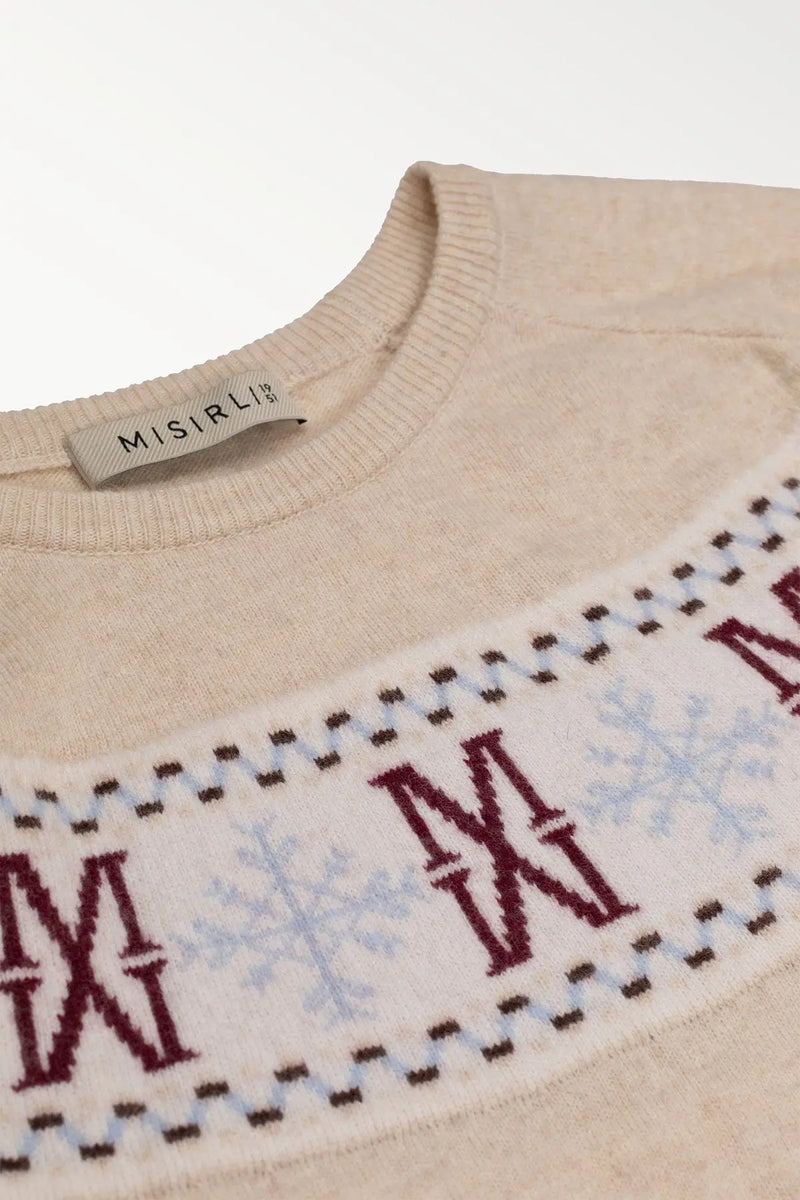 Multicolor Jakarlı Kadın Kazak  Mısırlı 1951