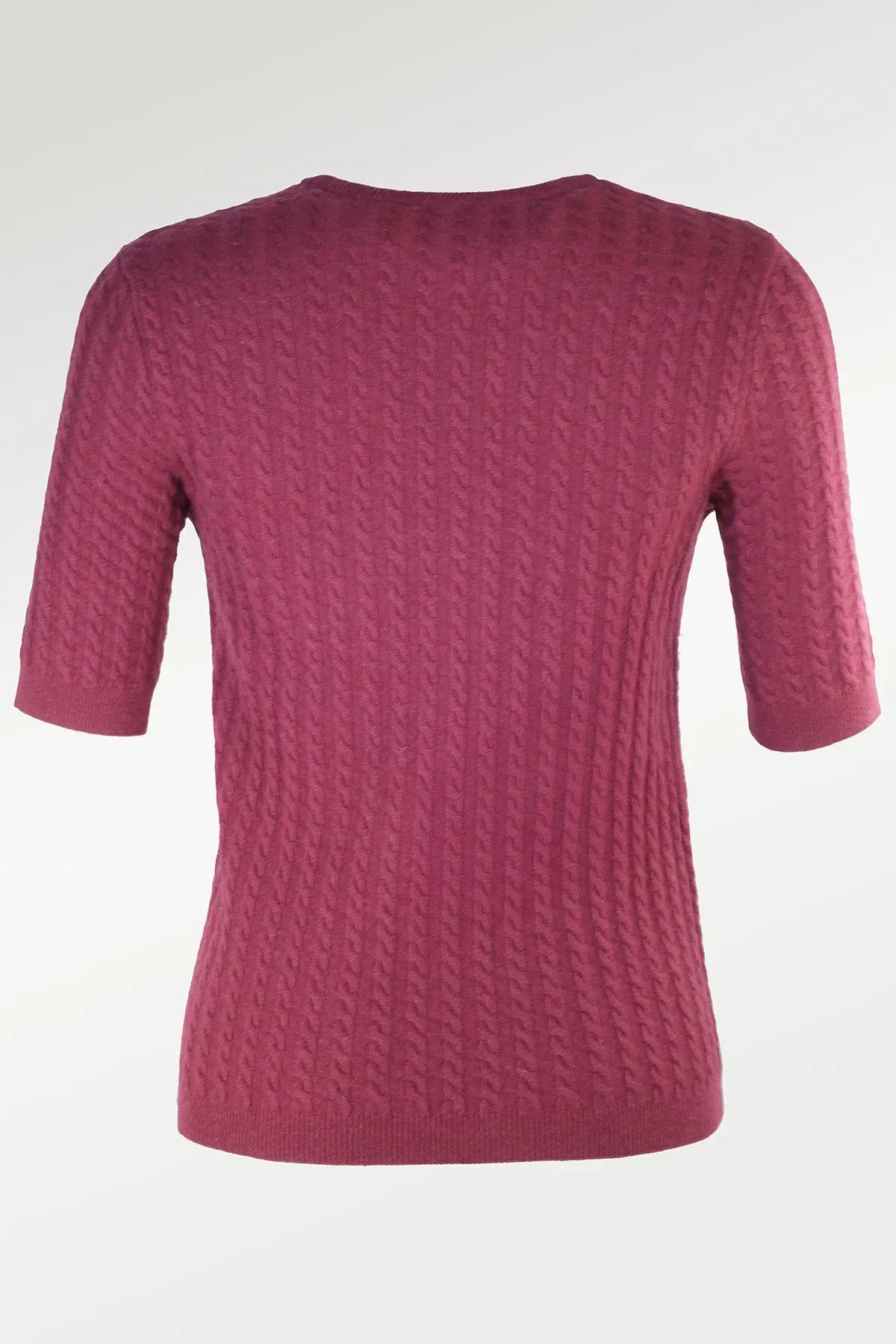 Mürdüm Örgü Desenli Kadın Kazak  Mısırlı 1951