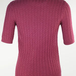 Mürdüm Örgü Desenli Kadın Kazak  Mısırlı 1951