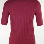 Mürdüm Örgü Desenli Kadın Kazak  Mısırlı 1951