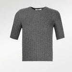 Koyu Gri Örgü Desenli Kadın Kazak  Mısırlı 1951