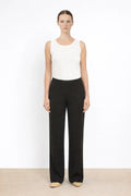 Siyah Nervürlü Bol Paça Kadın Pantolon