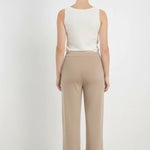 Camel Nervürlü Bol Paça Kadın Pantolon  Mısırlı 1951