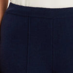 Lacivert Nervürlü Bol Paça Kadın Pantolon  Mısırlı 1951