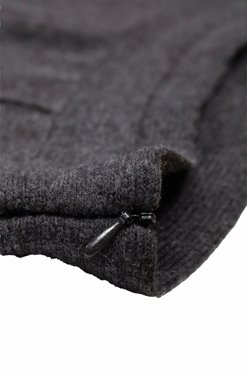 Koyu Gri Zincir Aksesuarlı Kadın Pantolon