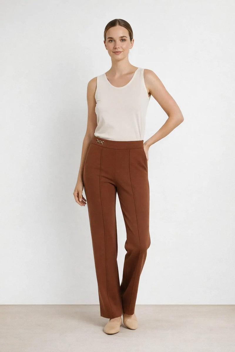 Kiremit Zincir Aksesuarlı Kadın Pantolon - Mısırlı 1951