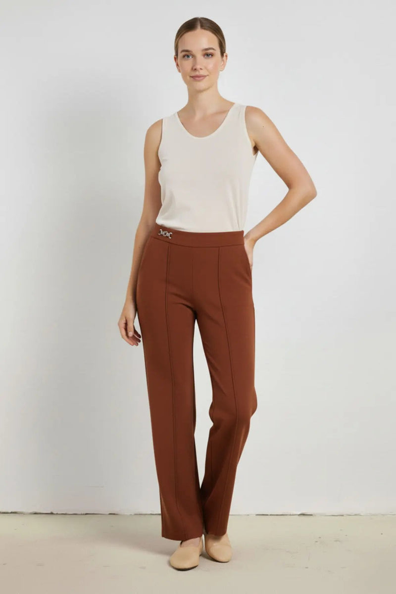 Kiremit Zincir Aksesuarlı Kadın Pantolon  Mısırlı 1951