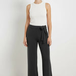 Koyu Gri Beli Kuşaklı Kadın Pantolon  Mısırlı 1951