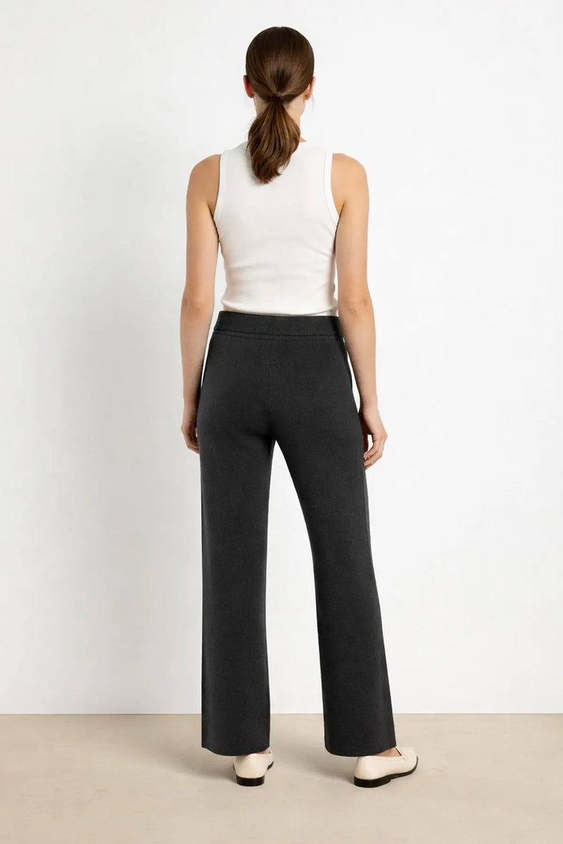 Koyu Gri Beli Kuşaklı Kadın Pantolon - Mısırlı 1951